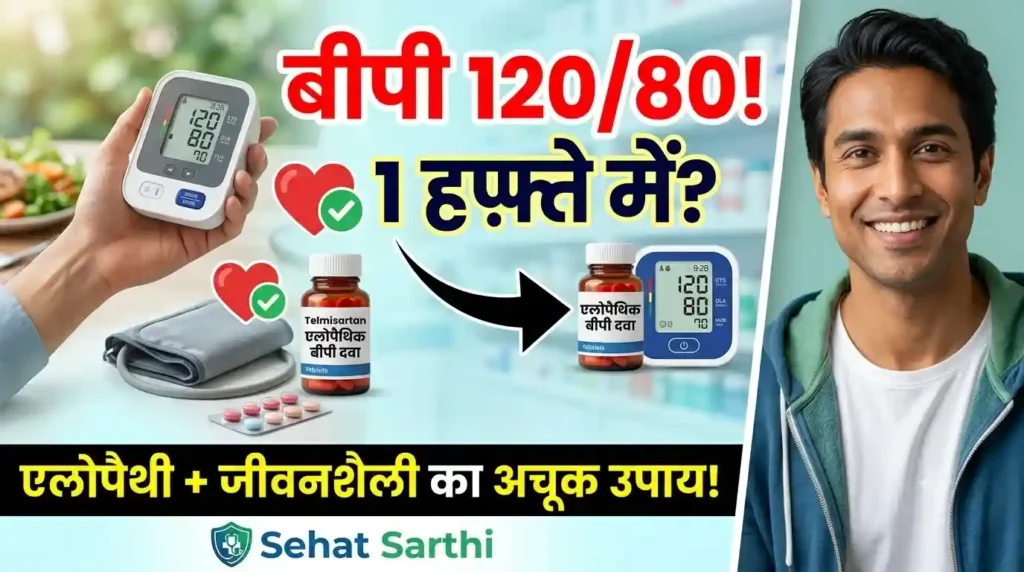 Control Blood Pressure 120/80 in 1 week with Allopathy, Lifestyle changes, and digital BP monitor."