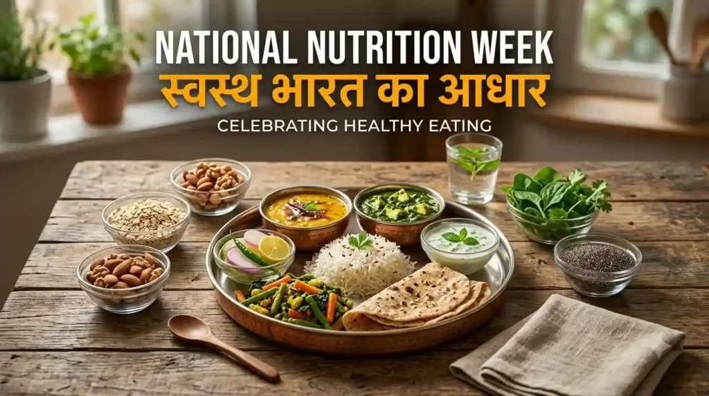 राष्ट्रीय पोषण सप्ताह का उद्देश्य और संतुलित आहार थाली