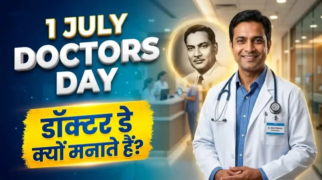डॉक्टर डे क्यों मनाया जाता है 1 जुलाई राष्ट्रीय चिकित्सक दिवस डॉ बिधान चंद्र रॉय