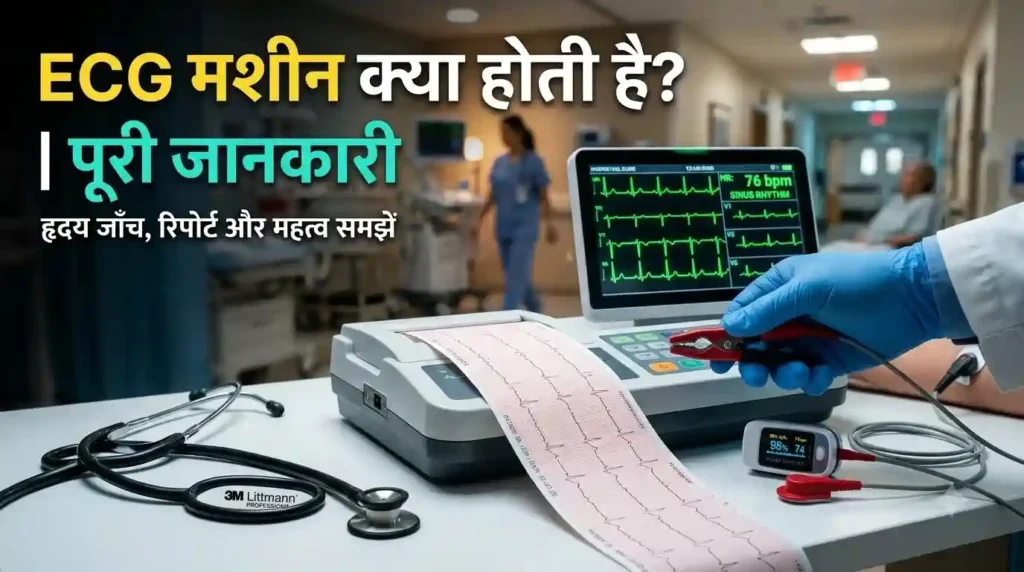 ECG मशीन क्या होती है - डिजिटल ईसीजी उपकरण और हार्टबीट ग्राफ टेस्ट